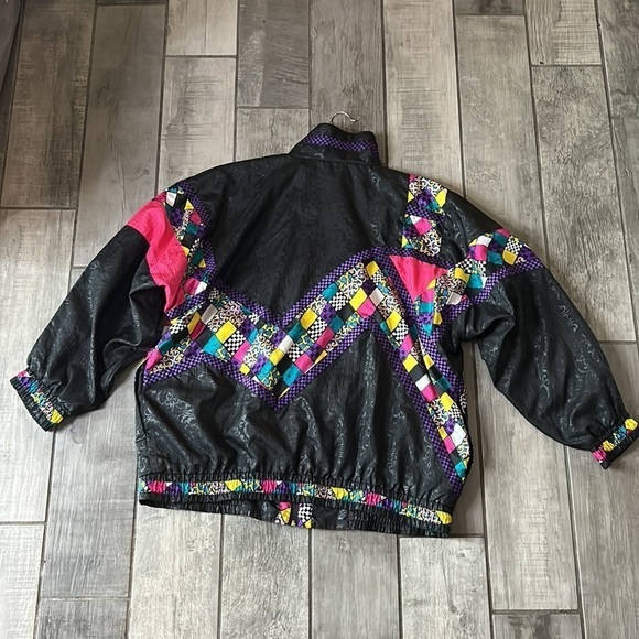 Lady Lavon 80s Retro Swishy Track Trap Jacket Windbreaker Athletic 1X women’s - Picture 7 of 7